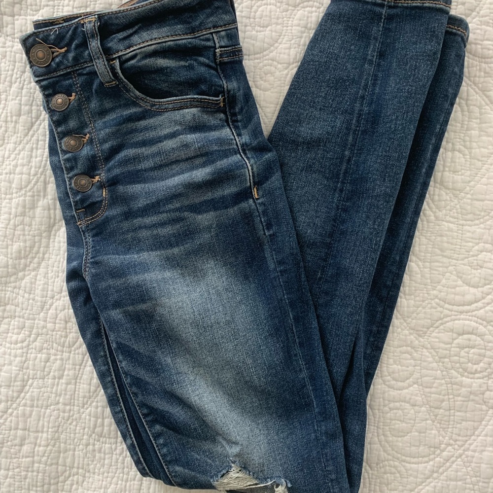 American Eagle ripped skinny jeans